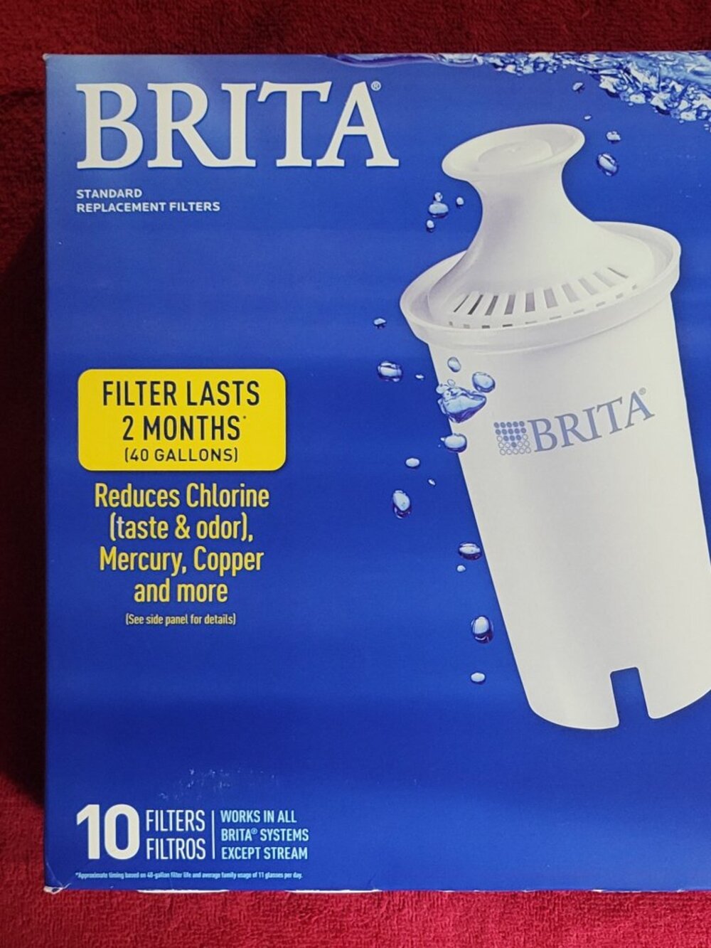Brita 987554 10 Pack Pitcher Replacement Filters